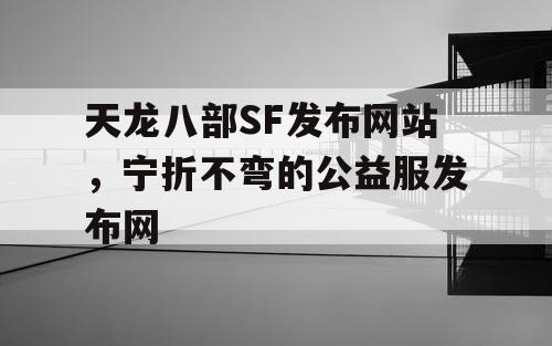 天龙八部SF发布网站，宁折不弯的公益服发布网