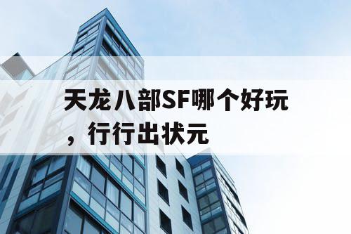 天龙八部SF哪个好玩，行行出状元