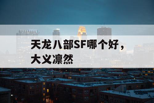 天龙八部SF哪个好，大义凛然