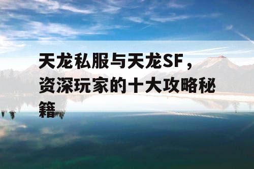 天龙私服与天龙SF，资深玩家的十大攻略秘籍