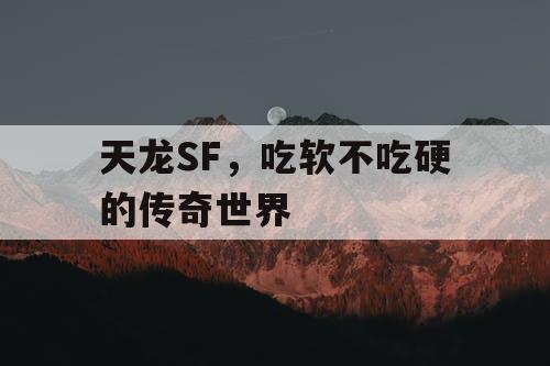 天龙SF，吃软不吃硬的传奇世界