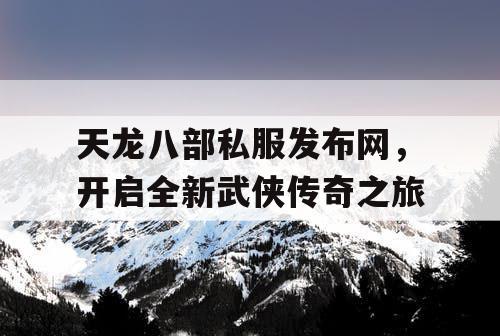 天龙八部私服发布网，开启全新武侠传奇之旅