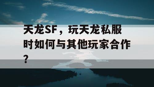 天龙SF，玩天龙私服时如何与其他玩家合作？