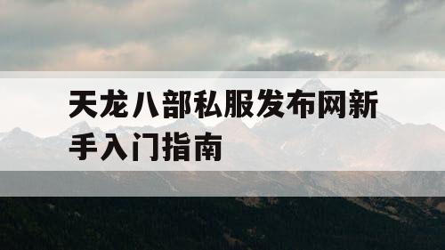 天龙八部私服发布网新手入门指南