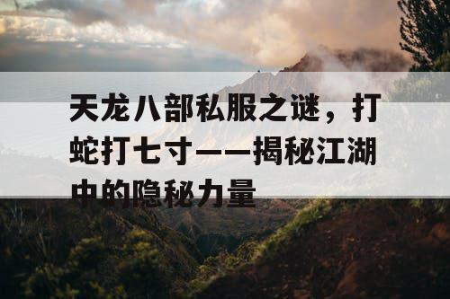 天龙八部私服之谜，打蛇打七寸——揭秘江湖中的隐秘力量