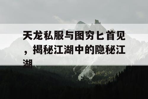 天龙私服与图穷匕首见，揭秘江湖中的隐秘江湖