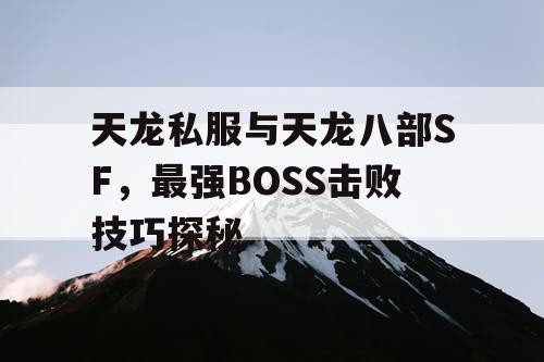 天龙私服与天龙八部SF，最强BOSS击败技巧探秘