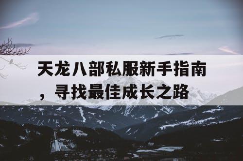 天龙八部私服新手指南——寻找最佳成长之路