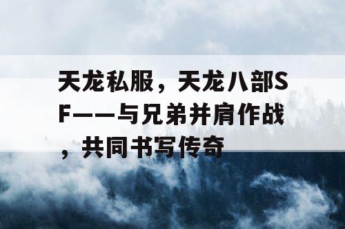 天龙私服，天龙八部SF——与兄弟并肩作战，共同书写传奇