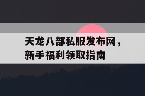 天龙八部私服发布网，新手福利领取指南