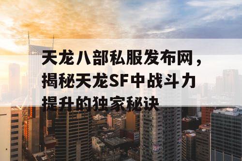 天龙八部私服发布网，揭秘天龙SF中战斗力提升的独家秘诀