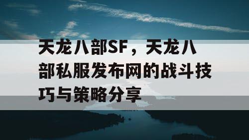 天龙八部SF，天龙八部私服发布网的战斗技巧与策略分享