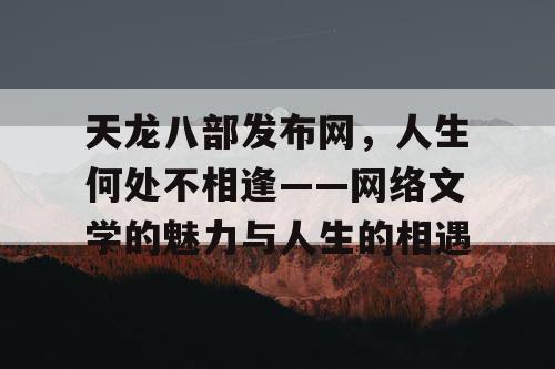 天龙八部发布网，人生何处不相逢——网络文学的魅力与人生的相遇