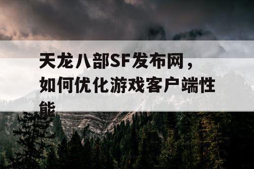 天龙八部SF发布网，如何优化游戏客户端性能