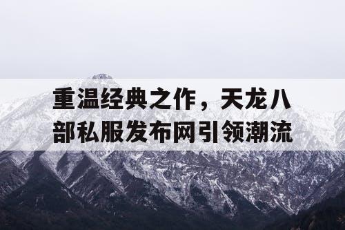 重温经典之作，天龙八部私服发布网引领潮流