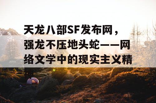 天龙八部SF发布网，强龙不压地头蛇——网络文学中的现实主义精神