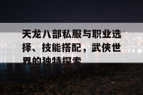 天龙八部私服与职业选择、技能搭配，武侠世界的独特探索