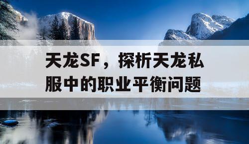 天龙SF，探析天龙私服中的职业平衡问题