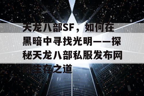 天龙八部SF，如何在黑暗中寻找光明——探秘天龙八部私服发布网的生存之道