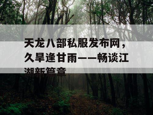 天龙八部私服发布网，久旱逢甘雨——畅谈江湖新篇章