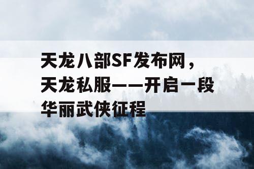 天龙八部SF发布网，天龙私服——开启一段华丽武侠征程