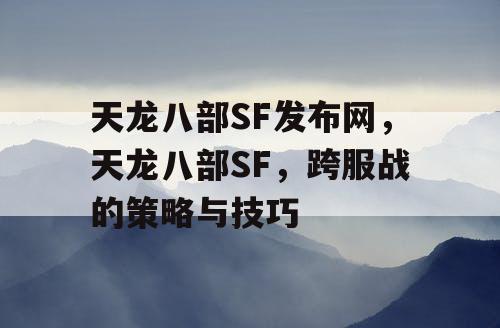 天龙八部SF发布网，天龙八部SF，跨服战的策略与技巧