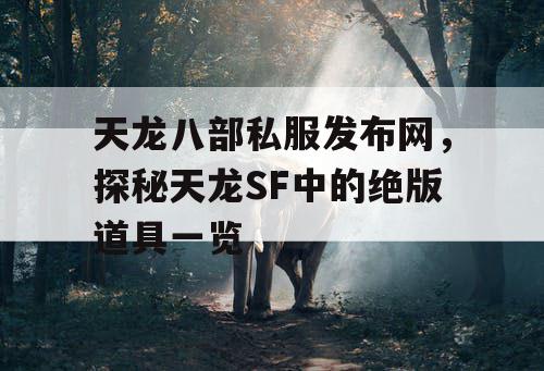 天龙八部私服发布网，探秘天龙SF中的绝版道具一览