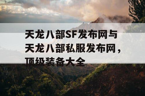 天龙八部SF发布网与天龙八部私服发布网，顶级装备大全