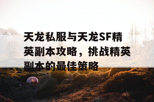 天龙私服与天龙SF精英副本攻略，挑战精英副本的最佳策略