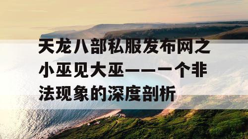 天龙八部私服发布网之小巫见大巫——一个非法现象的深度剖析