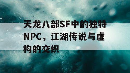 天龙八部SF中的独特NPC，江湖传说与虚构的交织