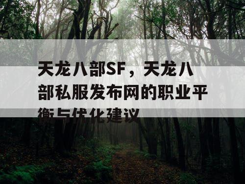 天龙八部SF，天龙八部私服发布网的职业平衡与优化建议