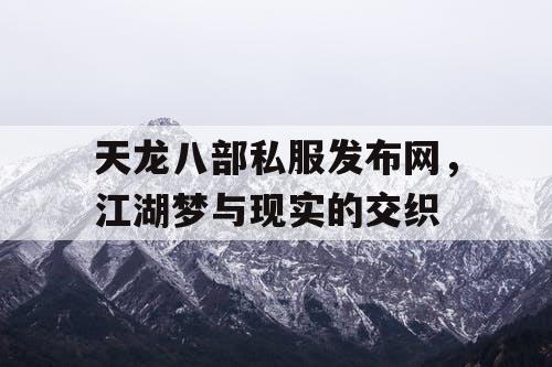 天龙八部私服发布网，江湖梦与现实的交织