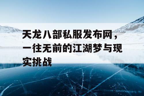 天龙八部私服发布网，一往无前的江湖梦与现实挑战