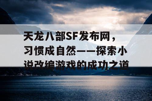 天龙八部SF发布网，习惯成自然——探索小说改编游戏的成功之道