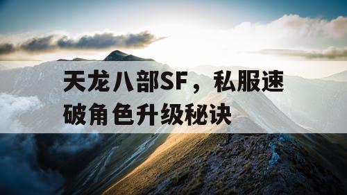 天龙八部SF，私服速破角色升级秘诀