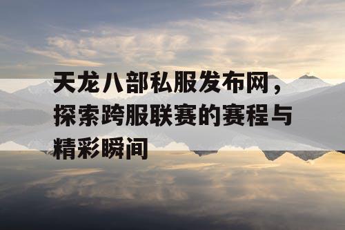 天龙八部私服发布网，探索跨服联赛的赛程与精彩瞬间