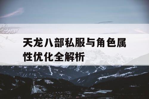 天龙八部私服与角色属性优化全解析