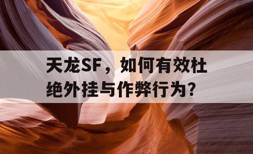 天龙SF，如何有效杜绝外挂与作弊行为？