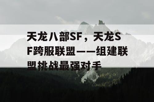 天龙八部SF，天龙SF跨服联盟——组建联盟挑战最强对手